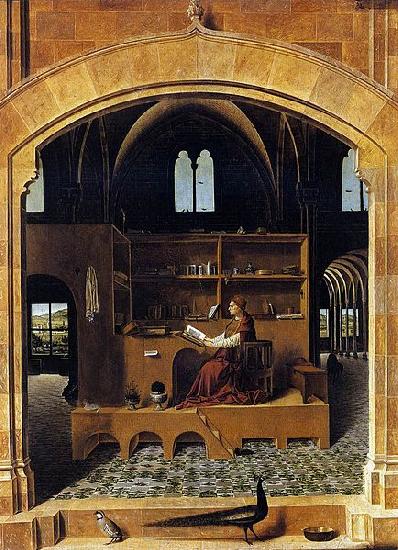 Antonello da Messina St Jerome in his Study Spain oil painting art